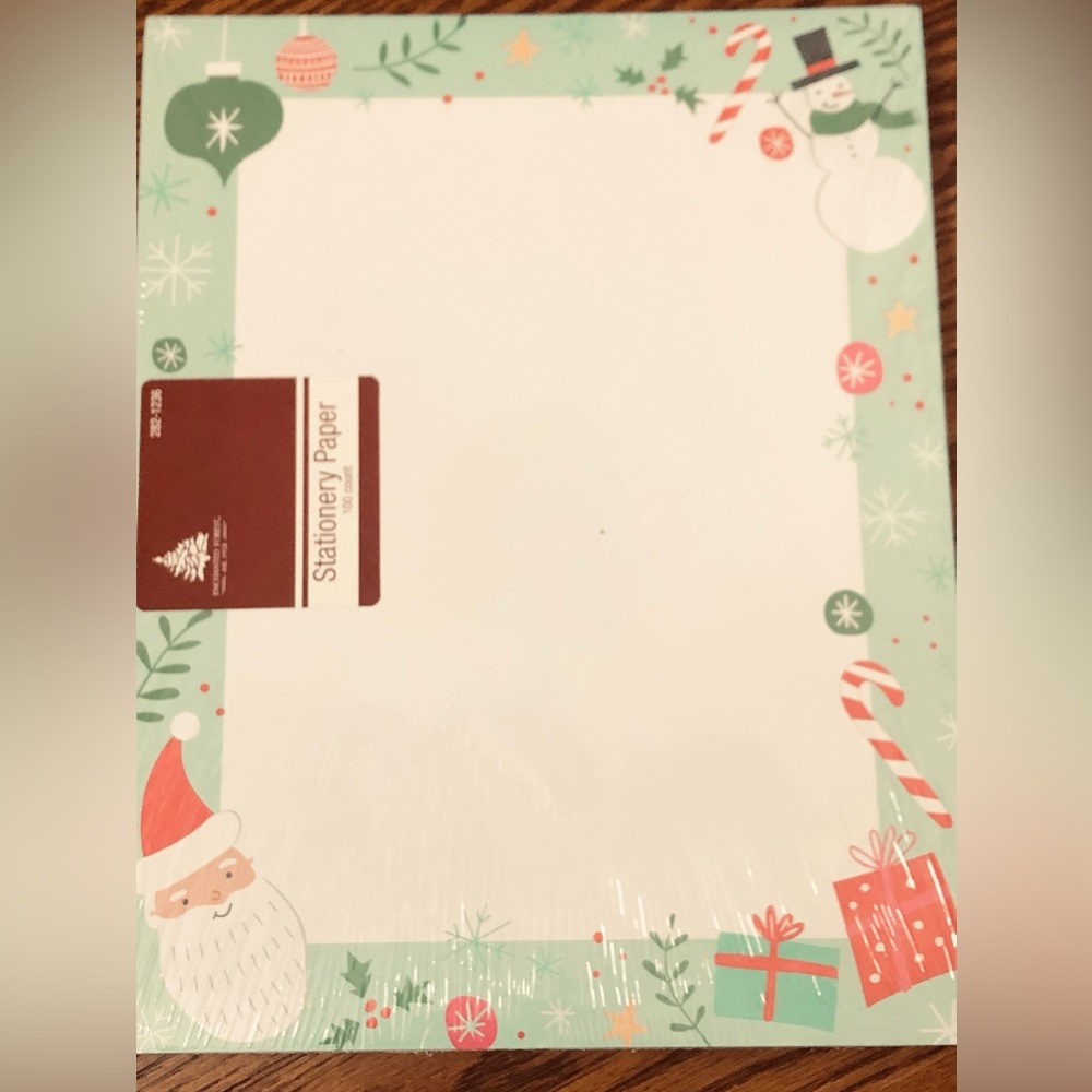 Enchanted Computer Print Paper 100 Sheets Christmas Santa Presents Border 8.5x11